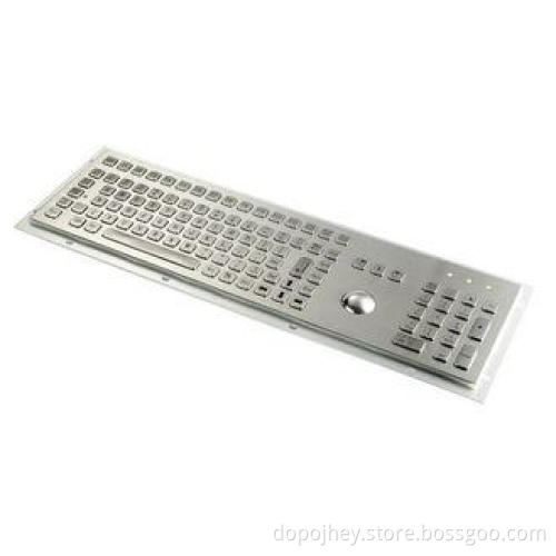 Weatherproof 107 Keys Stainless Steel Metal Keyboard With T